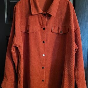 Women's Corduroy Jacket in Rust